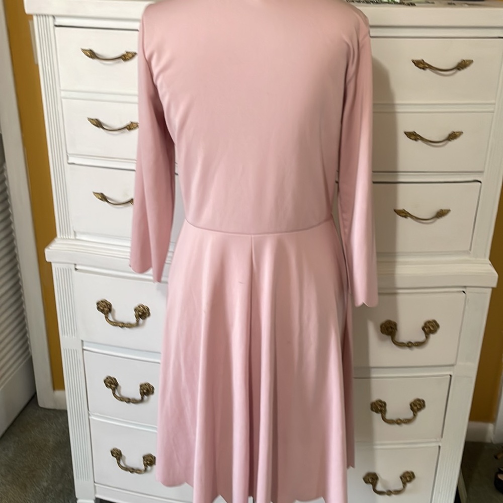 Dusty pink fit and flare dress in size large - Picture 5 of 8